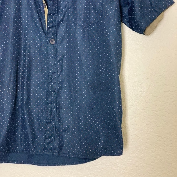Craft+Flow | Blue slim cotton short sleeve button down shirt size 10/12 … - Picture 6 of 8
